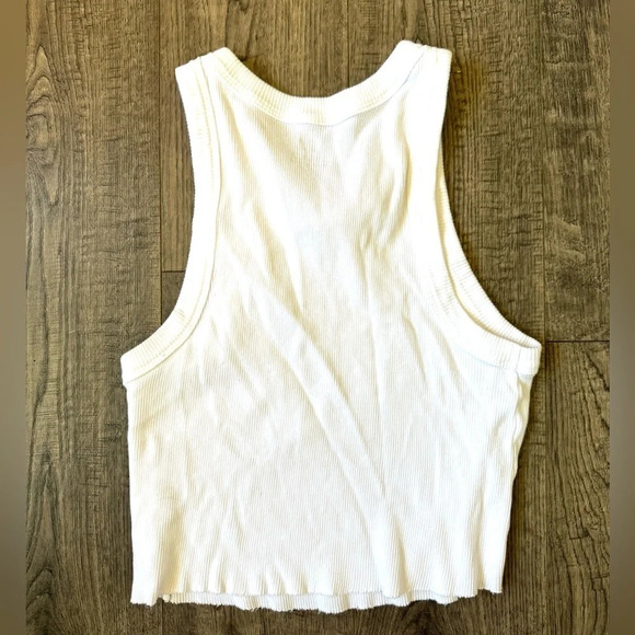 Aerie Free Spirit White Ribbed Crop Tank - Picture 4 of 4